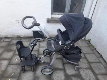Stokke kinderwagen met meerijplank  beschikbaar voor biedingen