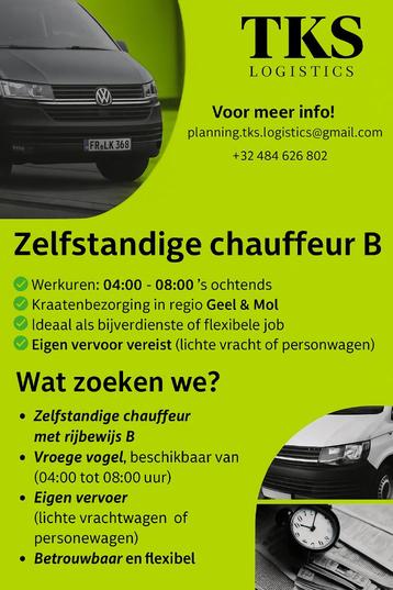 CHAUFFEUR B GEZOCHT! beschikbaar voor biedingen