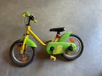 kinderfiets, 14", B'twin, dino,  zijwieltjes, duwstang, Fietsen en Brommers, Fietsen | Kinderfietsjes, Ophalen, Zijwieltjes, Gebruikt