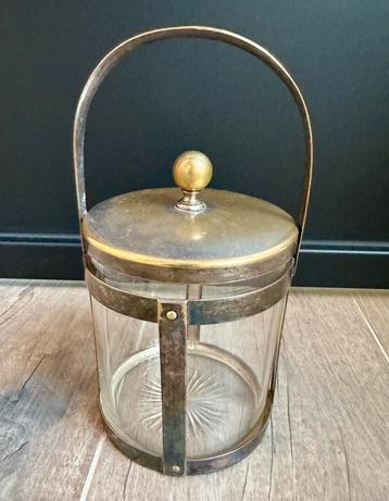 ANTIEK GESLEPEN GLAZEN POT, Antiek en Kunst, Ophalen of Verzenden
