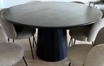 Ronde zwarte eettafel Maison du Monde, Huis en Inrichting, Ophalen, Zo goed als nieuw, Vijf personen of meer, 100 tot 150 cm