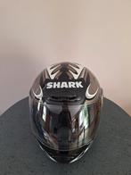 Motor helm Shark, zwart, wit, zilver. Maat S-56., Motoren, Ophalen, S, Shark