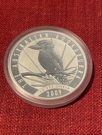 Zilveren munt 1oz Kookaburra 2009, Enlèvement ou Envoi, Monnaie en vrac, Argent