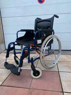 Vermeiren V100 blauwe oranje rolstoel - verwijderbaar, Diversen, Rolstoelen, Ophalen of Verzenden