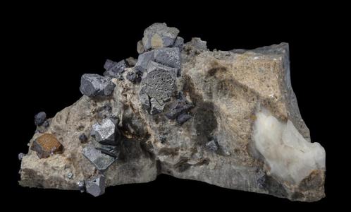 **TOP** GALENIET kristallen op matrix uit Lompret, België., Collections, Minéraux & Fossiles, Minéral, Enlèvement ou Envoi