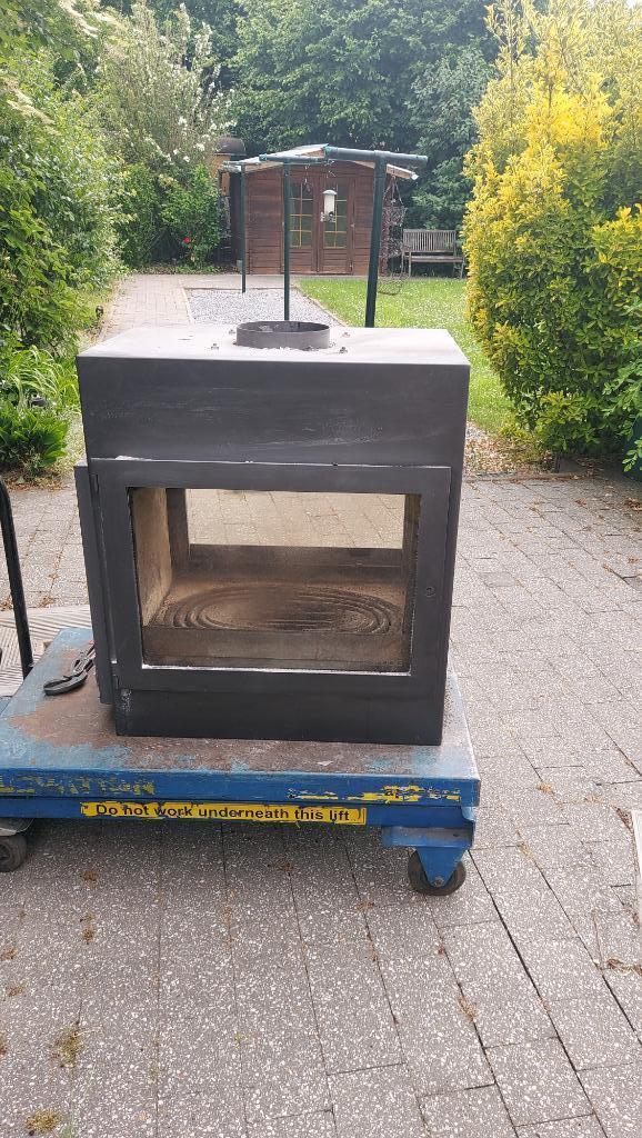 Inbouwhaard (hout) DDG F40S Doorkijk (2 glazen deuren), Doe-het-zelf en Bouw, Verwarming en Radiatoren, Gebruikt, Overige typen
