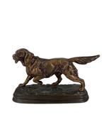 Dubucand bronzen jachthond met bruine en gouden patina