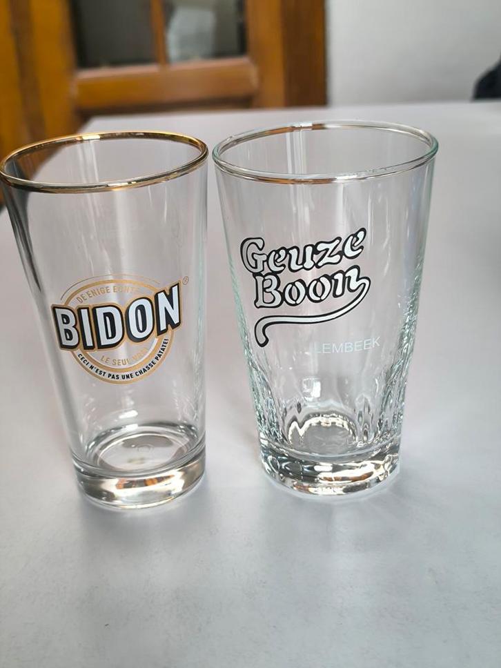Geuze Boon EN Bidon glas, Verzamelen, Glas en Drinkglazen, Zo goed als nieuw, Ophalen of Verzenden