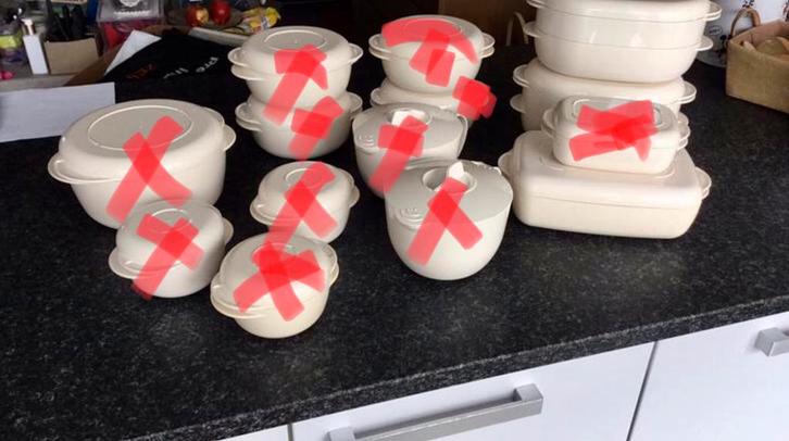 Tupperwave 200 schalen, Huis en Inrichting, Keuken | Tupperware, Zo goed als nieuw, Ophalen of Verzenden