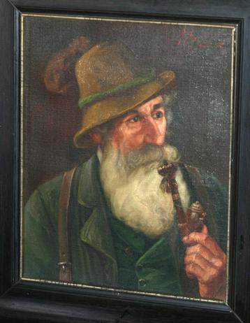 Schilderij olie op doek - Gesigneerd, Enlèvement ou Envoi