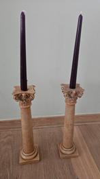 Set van 2 klassieke zuil-kandelaren – 32 cm, Enlèvement