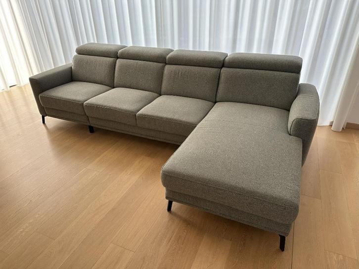 Hoekzetel Xooon Grijs 4-zits, Huis en Inrichting, Zetels | Complete zithoeken, Zo goed als nieuw, Stof, Ophalen