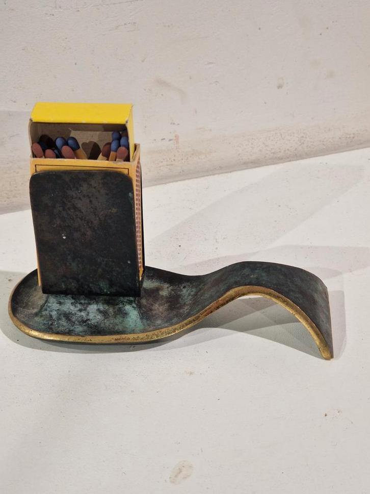 Luciferhouder in koper en union match doosje in vis vorm, Antiek en Kunst, Antiek | Brons en Koper, Koper, Ophalen of Verzenden