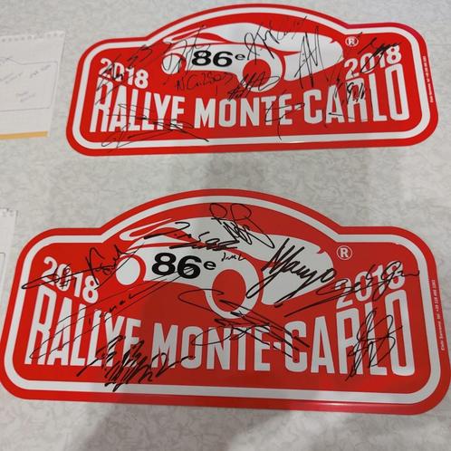 WRC RARE PLAQUES RALLYE MONTE CARLO SIGNEES, Hobby & Loisirs créatifs, Voitures miniatures | 1:43, Neuf, Voiture, Autres marques