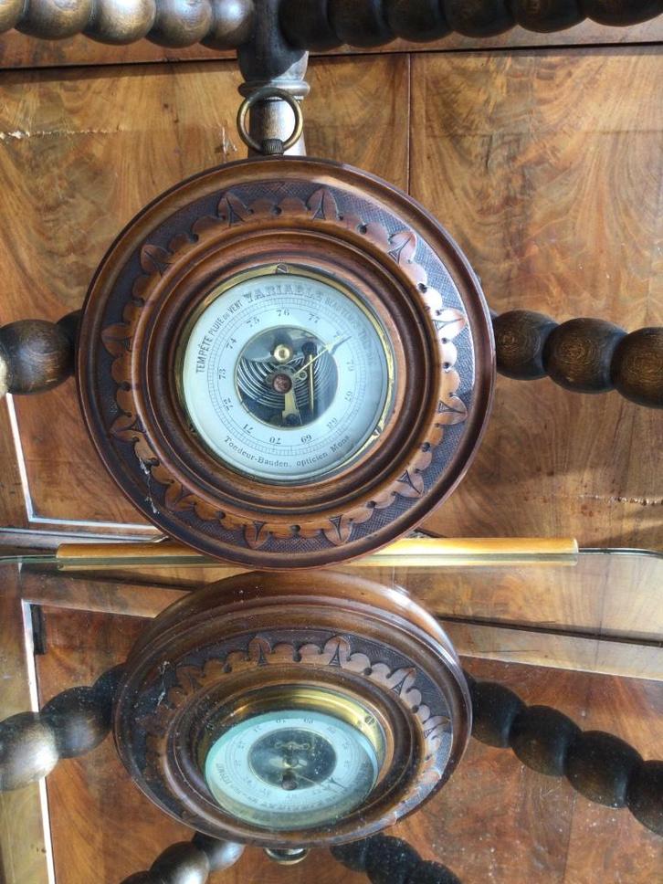 Baromètre rond à suspendre, Antiek en Kunst, Antiek | Woonaccessoires, Ophalen of Verzenden