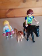 Playmobil 2 figuren en 2 paarden, Los Playmobil, Gebruikt, Ophalen of Verzenden