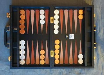 Renzo & Romagnoli leather Backgammon set