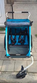 Thule fietskar voor 2 kinderen zwart of blauw, Fietsen en Brommers, Ophalen of Verzenden