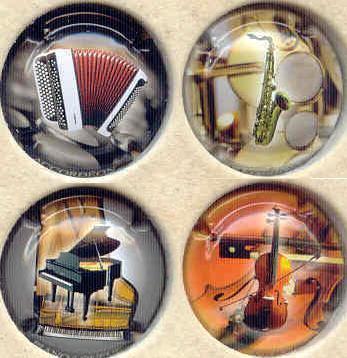 Champagne capsules - Generieken Muziekinstrumenten(G 827, Collections, Collections complètes & Collections, Envoi