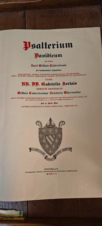 Kerkboek Psalterium Davidicum beschikbaar voor biedingen