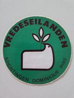 Autocollant vintage - Vredeseilanden - Fondation Dominique P, Utilisé, Enlèvement ou Envoi, Société ou Association