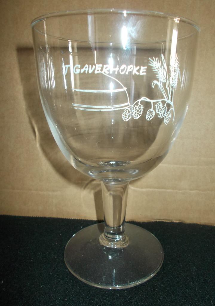 Bierglas brouwerij 't Gaverhopke - Stasegem - groot logo, Verzamelen, Biermerken, Zo goed als nieuw, Glas of Glazen, Overige merken