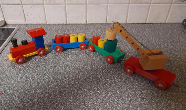 Houten speelgoed, Enfants & Bébés, Jouets | Jouets en bois, Comme neuf, Jouet à Pousser ou Tirer, Enlèvement ou Envoi