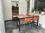 Bartafel, L160xB60xH89, Ophalen, Metaal, 50 tot 100 cm, Zo goed als nieuw