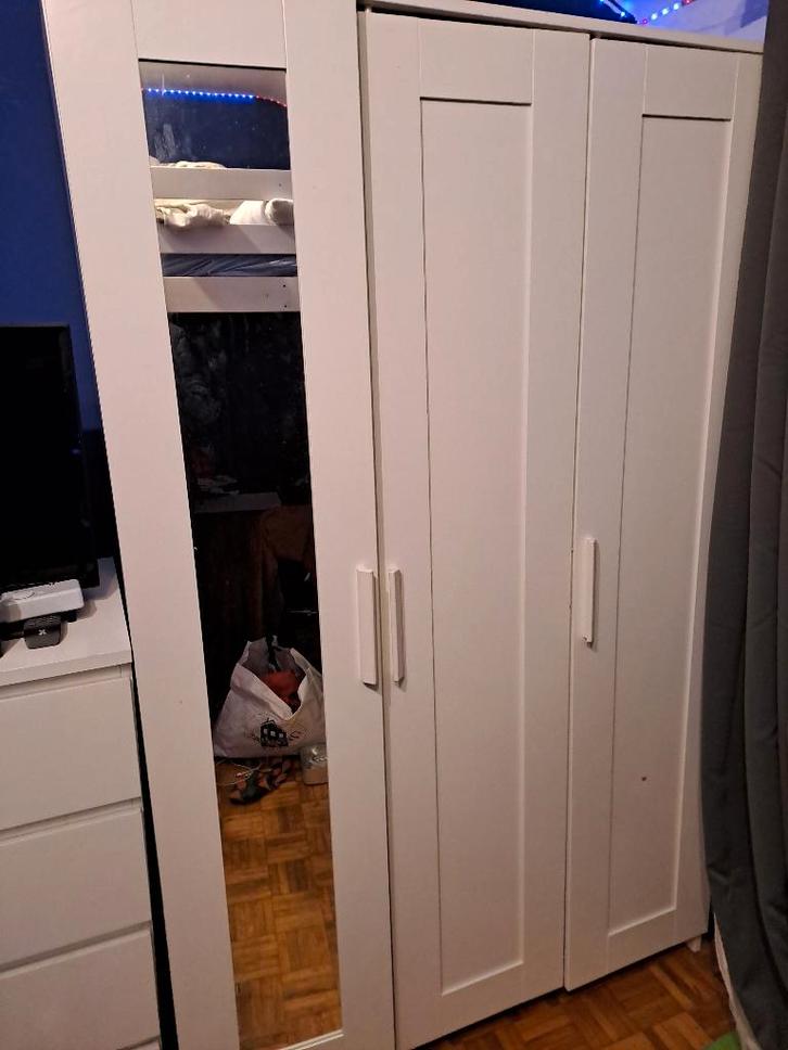 Garde-robe IKEA BRIMNES, Maison & Meubles, Armoires | Penderies & Garde-robes, Utilisé, Avec porte(s), Enlèvement