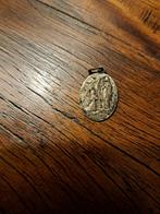 antieke, zilverkleurige religieuze medaille, Ophalen of Verzenden