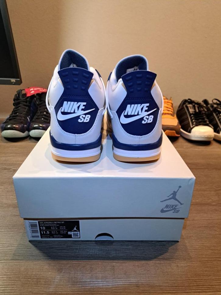 Nike Jordan 4 Retro SB Navy EU 44, Kleding | Heren, Schoenen, Nieuw, Sportschoenen, Wit, Ophalen of Verzenden