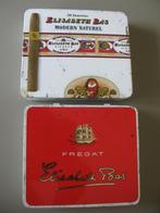 Set van 2 metalen Elisabeth Bas "lege" sigarenkistjes, Verzamelen, Overige merken, Gebruikt, Overige, Ophalen of Verzenden