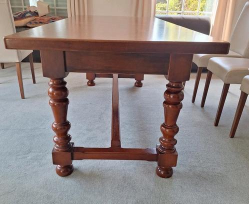 Massief eiken eetkamer (tafel, dressoir + barkast), Huis en Inrichting, Tafels | Eettafels, Zo goed als nieuw, Ophalen