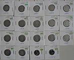 Valuta rest van de collectie 19 munten 1 fr zonder duplicate, Verzenden, Metaal, Losse munt