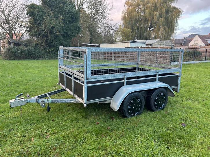 Ongeremde dubelasser met loofrekken (loofnetten), Auto diversen, Aanhangers en Bagagewagens, Zo goed als nieuw, Ophalen