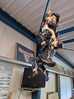 Laurel en Hardy klimmend hangend - 72cm - Tuindecoratie, Jardin & Terrasse, Statues de jardin, Enlèvement ou Envoi, Neuf, Synthétique