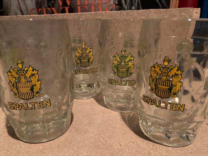 Verres à bière Spalten (ancien Stella Artois) 50’s 2 sortes, Collections, Marques de bière, Utilisé, Chope(s), Stella Artois, Enlèvement ou Envoi