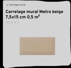Carrelage métro beige, Bricolage & Construction, Dalles & Carrelages, Enlèvement, Neuf