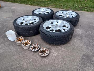 RH velgen 4x100 7,5J x 16 ET55 spoorverbreders (BMW e30), Auto-onderdelen, Ophalen, 16 inch, Velg(en)
