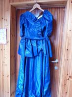 robe de bal en satin bleu taille 38, Comme neuf, Taille 38/40 (M), Robe de gala, Bleu
