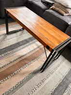 Industriële mango houten salontafel 100cm, Huis en Inrichting, Tafels | Salontafels, Ophalen, Zo goed als nieuw