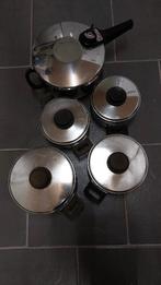 Kookpotten  + snelkookpan, Ophalen, Inox, Gebruikt, Keramische plaat