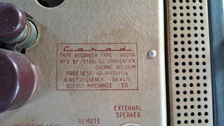 Bandopnemer Carad, Audio, Tv en Foto, Bandrecorder, Defecte bandrecorder, Ophalen
