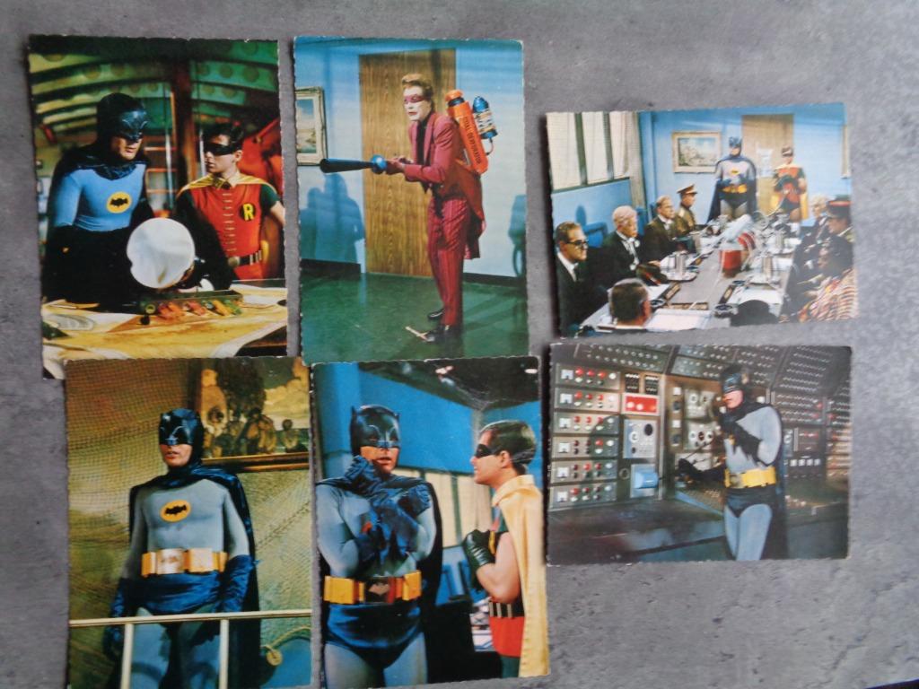 BATMAN EN ROBIN 6X POSTKAARTEN  ADAM WEST EN BURT WARD  SIXT, Hobby en Vrije tijd, Stickers en Plaatjes, Ophalen of Verzenden