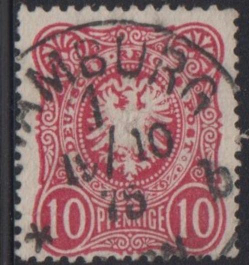 1875 - EMPIRE ALLEMAND - Aigle impérial en ovale + HAMBOURG, Timbres & Monnaies, Timbres | Europe | Allemagne, Affranchi, Empire allemand