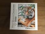 Puzzel Clementoni 1000 stukjes Sumatrian tiger, Ophalen of Verzenden, 500 t/m 1500 stukjes, Gebruikt, Legpuzzel