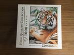 Puzzel Clementoni 1000 stukjes Sumatrian tiger, Ophalen of Verzenden, 500 t/m 1500 stukjes, Gebruikt, Legpuzzel