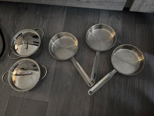 Casseroles demeyere, Huis en Inrichting, Keuken | Potten en Pannen, Zo goed als nieuw, Ophalen of Verzenden