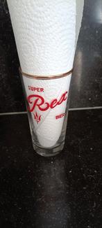 Oud geverfd bierglas Rex bier oude br. SCALDIS  hingene, Verzamelen, Ophalen of Verzenden, Zo goed als nieuw, Bierglas