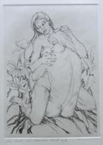 ONLEESBAAR / NAAKT KOPPEL / ZW-W ETS / 32x22cm / SIG, Antiek en Kunst, Kunst | Etsen en Gravures, Ophalen of Verzenden
